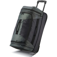 Large Capacity Storage Cloth Travel Long  Boarding Trolley Luggage Duffle Bags With Two  Wheels